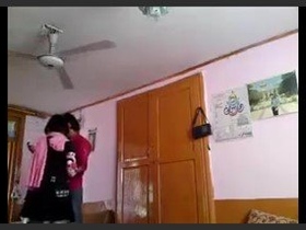 Pakistani girl's kissing skills in action