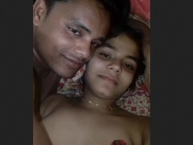 Indian couple's romantic encounter in bedroom