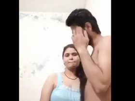 Indian couple enjoys bathroom playtime