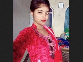 A seductive Indian beauty strips down for cash, revealing her desi charm and adorable figure