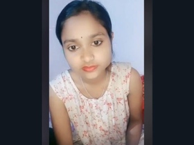 Indian charming sister strips and dances sensually to Tango music