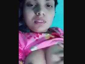 A cute Bengali girl flaunts her body and indulges in solo play