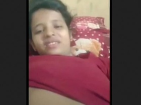 Adorable young woman exposes her vagina