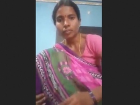 Telugu bhabhi bares her breasts and intimate area