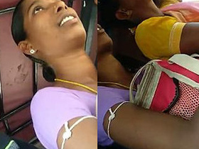 Crowd benefits from aunty's side boob rubbing
