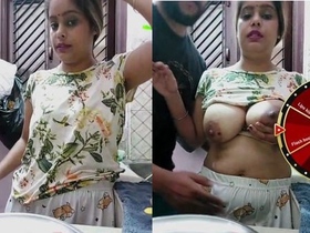 Desi wife gives a blowjob on camera and gets her tits bounced