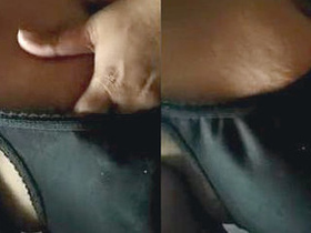 Busty Mallu girl squeezes her breasts in a bra
