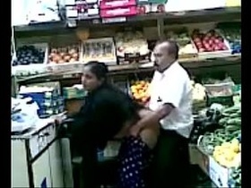 Busty aunty gets naughty at the grocery store in a steamy video