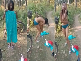 Indian girl enjoys outdoor activities