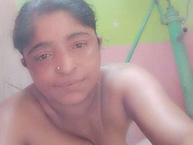Indian auntie strips naked in the bathroom