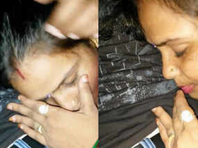 Desi bhabhi and neighbor girl indulge in kissing and blowjob