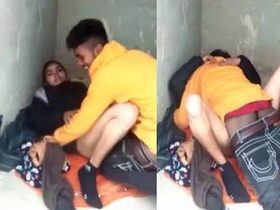 A couple gets caught having sex in public