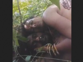 Telugu CPL's outdoor fucking leads to cumming on her stomach