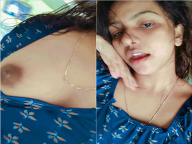 Cute Indian amateur teases with her big boobs