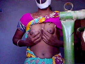 Indian wife's breasts receive proper focus in amateur film