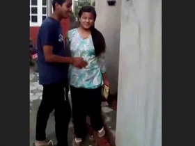 Desi couple's passionate kissing on top of a building