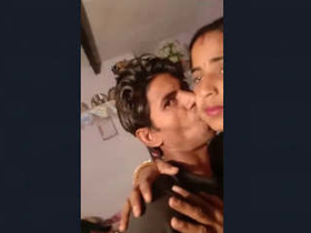 Indian couple engages in standing sexual intercourse