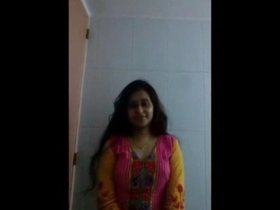 College girl Ramya gets naughty in a bedroom video