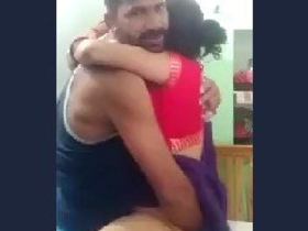 Indian wife in a standing quickie
