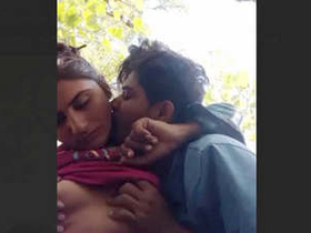 Horny couple from Indian village engages in outdoor sex