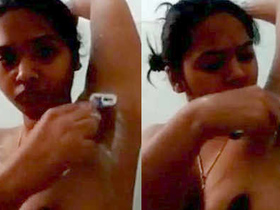 Indian beauty removes underarm and pubic hair