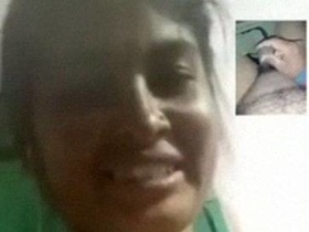 Malayali aunt teases guy with her boobs on video call, making him masturbate