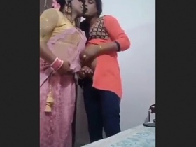 Two Indian trans women enjoy each other's bodies in steamy video