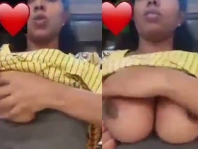 Big-busted Mallu shows off in a video call