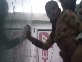 Desi lovers indulge in standing sex in the bathroom