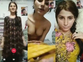 Pakistani girl's video chat with her lover for some steamy fun