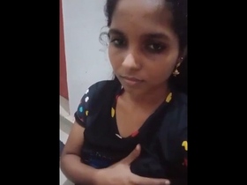 College girl with massive breasts gets naughty in B Tech video