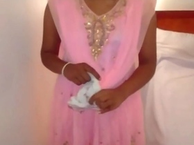 Randi Aunty gives a blowjob to her lover in a hotel room