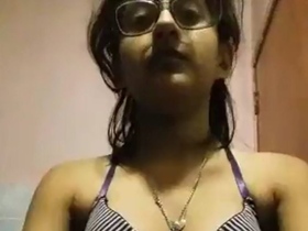 Extremely cute Indian girl stripping naked