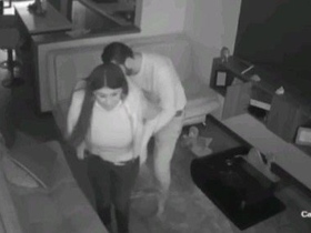 Horny couple has quick sex before being caught in spy video