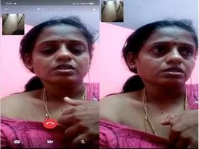 Indian college girl enjoys nude video call with lover