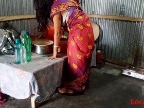 Official video of cute Bengali girl in red sari having sex