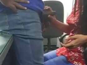 Office worker shows off her oral skills in a steamy video