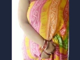 Neethu's loose saree reveals her large breasts
