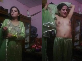 Freshly married Pakistani bride performs oral sex and has intercourse with her husband's penis