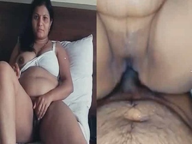 Naughty South Indian aunty gets banged by her husband's friend