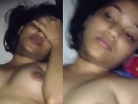 Shy girlfriend gets fucked by her boyfriend in a steamy video