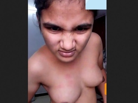 Tamil beauty reveals her naked body in a steamy video