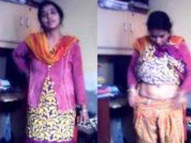 Indian bhabi flaunts her big breasts and pussy for her lover