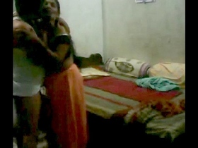 Classic Indian couple's bedroom romance