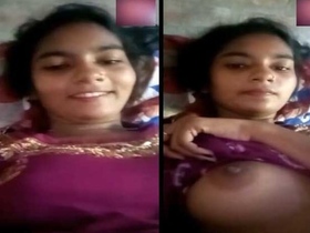 Cute desi girl shows off on camera