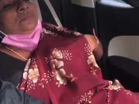 Desi aunty Marged gets naughty in the backseat