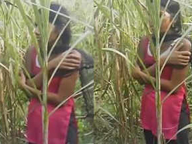 Recorded phone footage of a village girl's intimate moments