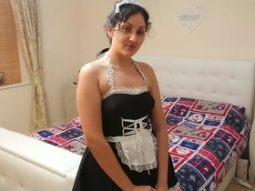 Indian wife Jill takes on the role of a maid in a steamy video