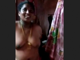 Tamil wife's nude body on camera for the first time