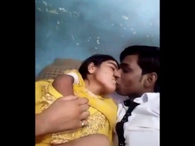 Passionate lovers indulge in passionate make-out session with boobs pressed together